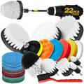 Holikme 22Pack Drill Brush Attachments Set, Scrub Pads & Sponge, Buffing Pads by Holikme
