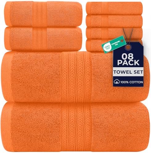 DAN RIVER 8 Piece Luxury Bath Towels by DanRiver