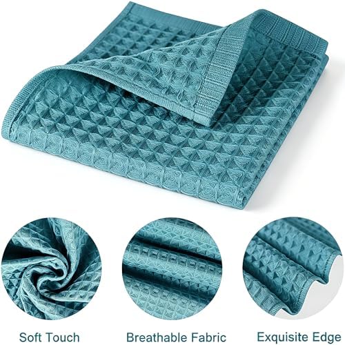 vfaejll Kitchen Towels Set 12 Pack, 100% Cotton Waffle Weave Dish Cloths & Dish - Image 5