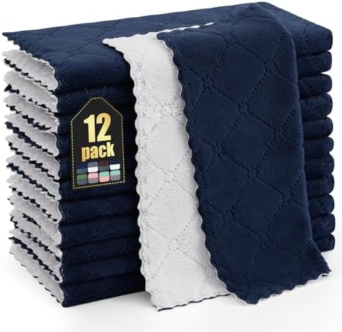 Homaxy 12 Pack Super Soft Dish Cloths by Homaxy