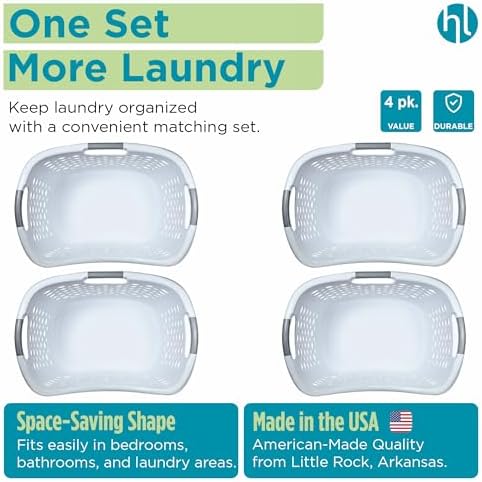 Home Logic 1.75 Bushel Plastic Laundry Basket - Image 6