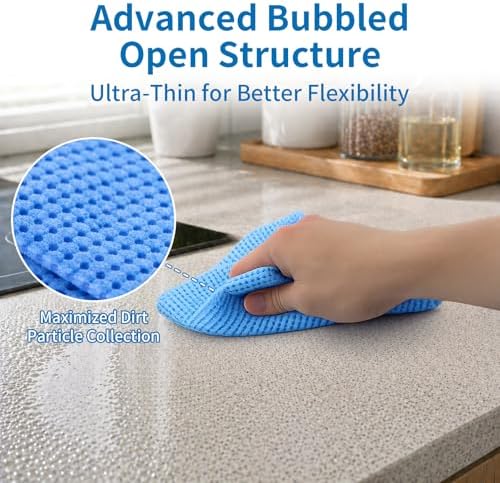 WETQUEEN Upgrade 60 Pack Microfiber Cleaning Cloth Roll - Image 2