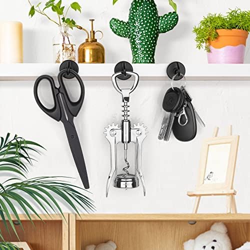 6 Pack Magnetic Hooks Large Opening, 60LBS Neodymium Magnet Hooks - Image 5