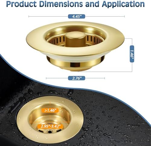 TGOSOMT Kitchen Sink Drain Strainer Stopper, Anti-Clog & Quick Drain - Image 5