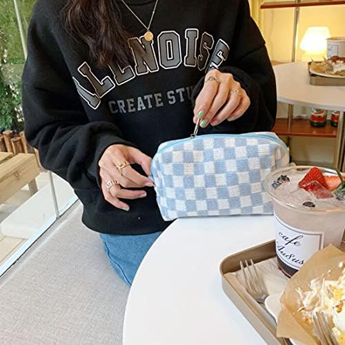 SxoSyo 2 Pcs Checkered Cosmetic Bags - Image 3