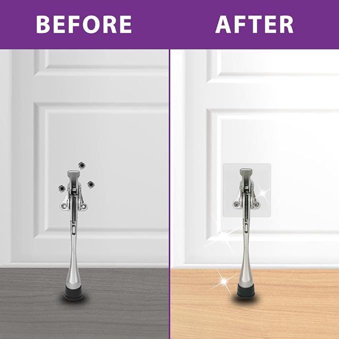 HASHI 6 Inch Kickdown Door Stopper No Drilling, Hands-Free Foot Operated Door - Image 5