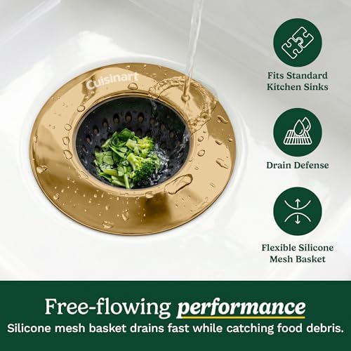 Cuisinart Sink Drain Strainer & Suction Cup Sponge Holder, 2-Piece Set - Image 3