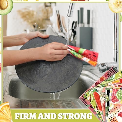 36 Pack Fruit Reusable Cleaning Cloths Washable Cotton Kitchen Towels - Image 6