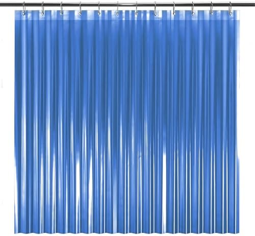 LiBa Shower Curtain Liner PEVA 8G, 72x72 Inch Waterproof Blue - Image 7