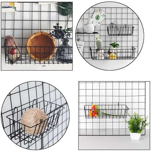 10 PCS Wire Baskets Wall Grid Panel Hanging Wire Basket Hanging Wall Baskets No - Image 5