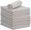 Superio Cotton Terry Washcloths Grey Towels 100% Cotton Cleaning Cloth 16" Rags by Superio