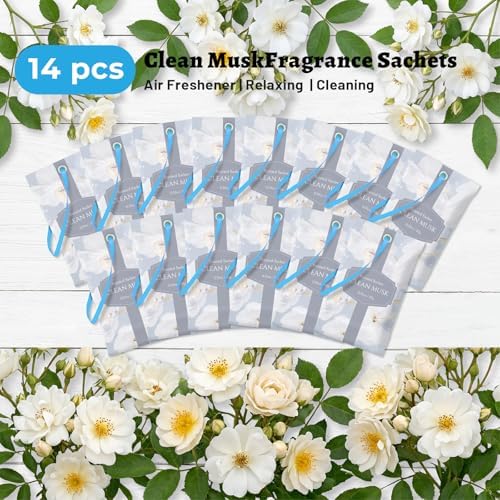 STRN Scented Sachets for Drawer and Closet, Clean Musk Scent 14-Pack - Image 6