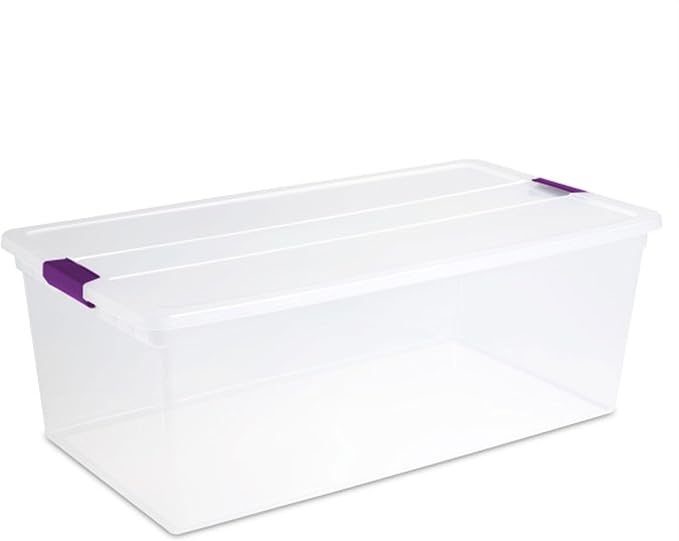 Sterilite 12-Pack 110 Quart ClearView Latch Box, Stackable Organizer Bins - Image 6
