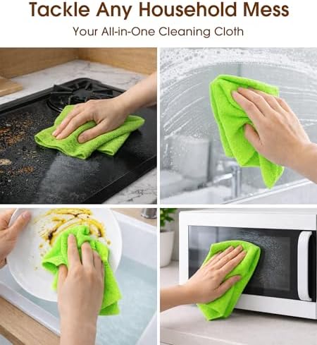 Microfiber Cleaning Cloth Roll, 100 Pack 12 x 12 Inch Tear Away Reusable Paper - Image 5