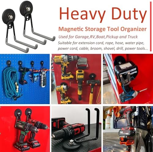 ULIBERMAGNET Magnetic Garage Hook, Cordless Drill Hooks Heavy Duty, Power Tool - Image 4