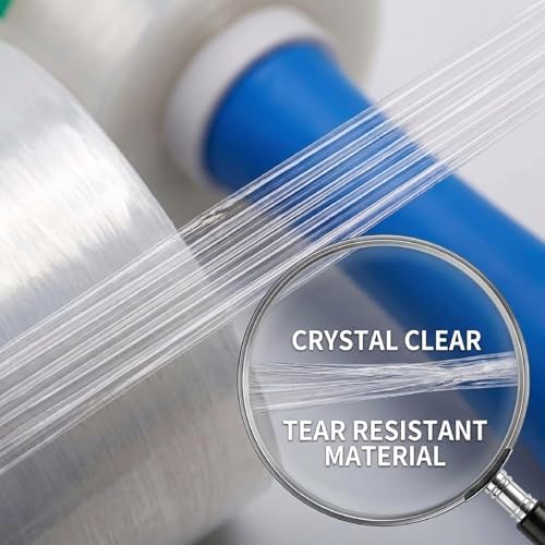 6 Pack Stretch Film Wrap for Moving, 5 Inch x 1000ft 80 Gauge Clear - Image 4