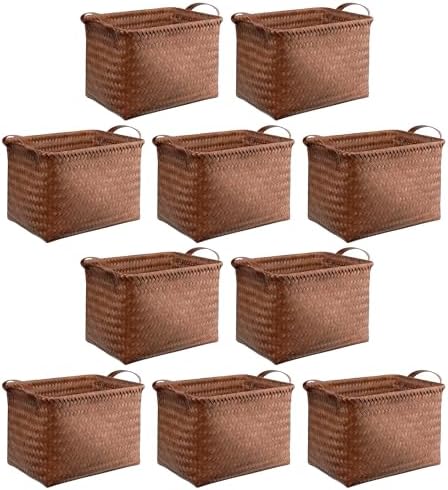 BROWNLILY Handwoven Clothes Basket Laundry Hampers Large Wicker Storage Baskets by BROWNLILY