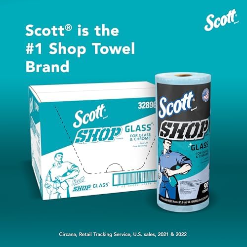 Scott Shop Towels Glass, 90 Towels/Roll, 12 Rolls/Case - Image 3