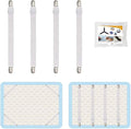4Pcs Adjustable Bed Sheet Straps Clips, Elastic Mattress Sheet Fasteners Holder by QoeCycth