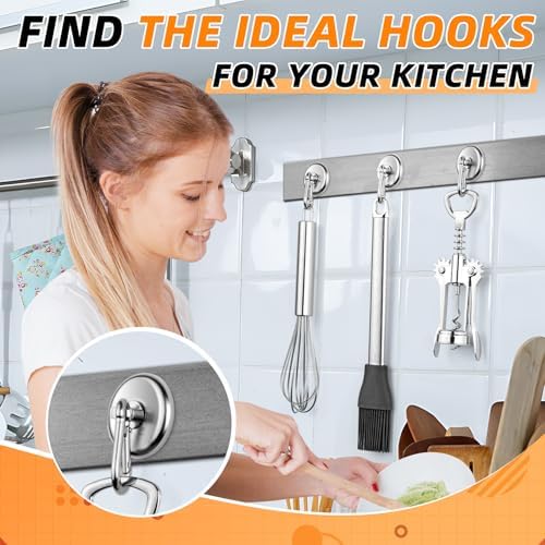 FINDMAG 150 LBS Heavy Duty Magnetic Hook, Strong Magnetic Hooks, 10 Pack - Image 2