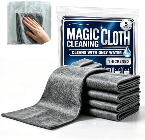 5Pcs Genie Magic Cleaning Cloth, XXL Microfiber Cleaning Cloths, Streak Free by Unknown