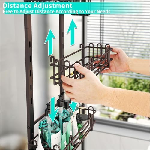 HapiRm 4 Tier Over the Door Shower Caddy, Hanging Shower Caddy - Image 2