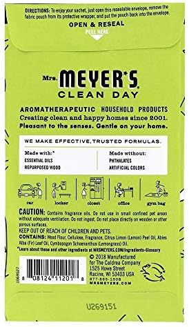 Mrs. Meyer's Scent Sachets, Lemon Verbena, 1 CT - Image 3