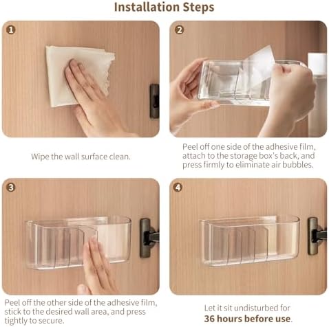 PAVSTINE 2 Pack Adhesive Medicine Cabinet Organizer, No Drilling Narrow - Image 6