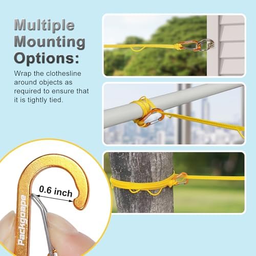 Portable Travel Clothesline, Windproof Clothes Laundry Line - Image 6