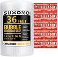 Bubble Cushioning Wrap Roll, Sumono 12 Inch x 36 Feet Total Bubble Roll by sumono