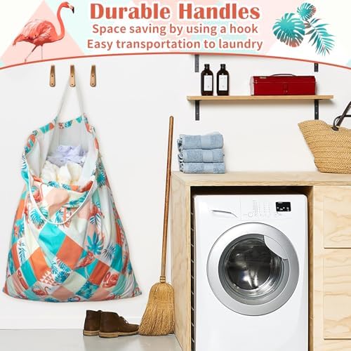 Canvas Laundry Bag with Handles & Drawstring, XL 33"Wx 35"H - Image 4