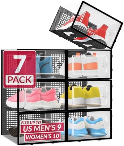 Reli. Shoe Box | Clear Storage Shoe Box Stackable & Compact by Reli