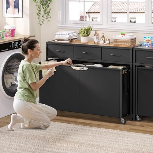 Laundry Sorter, Rolling Laundry Hamper - Image 5