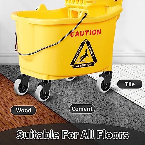 Besitu 3" Mop Bucket Wheels Replacement, Non-Marking TPR Castors Set of 4 - Image 5