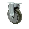 Service Caster Brand Replacement Caster for Uline Caster H-5540R-Rigid Top Plate Caster with 5 Inch Gray Polyurethane Wheel-Light Duty Replacement Caster-Fits Carts, Dollies and Poly Box Trucks H-3840