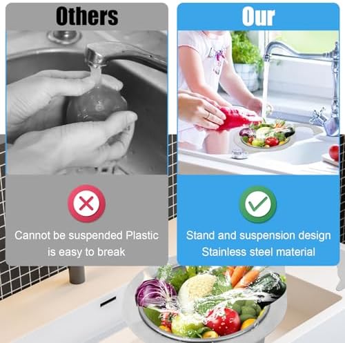 2pcs Swan-Shaped Drain Basket, Stainless Steel Sink Strainer Catcher - Image 4