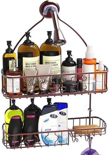 Simple Houseware Bathroom Hanging Shower Head Caddy Organizer - Image 2
