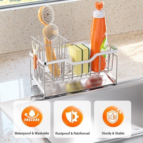 StorageRight Sponge Holder for Kitchen Sink, Sink Caddy Organizer - Image 3