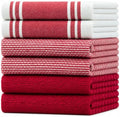 Premium Kitchen Towels 6 Pack 100% Cotton 20"x28" Dish Towels by BumbleTowels