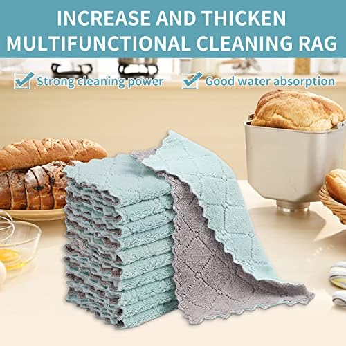 GADIEDIE 20Pcs Kitchen Cloth, Dish Towels, Super Absorbent Coral Fleece - Image 6