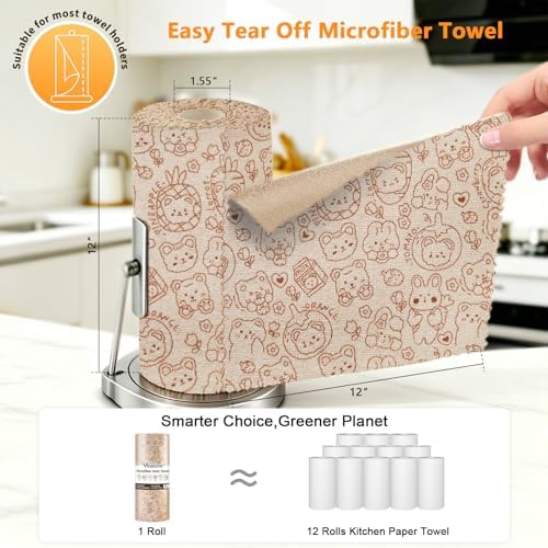 Viraelive Microfiber Cleaning Cloth Roll, 50 Pack - Image 2
