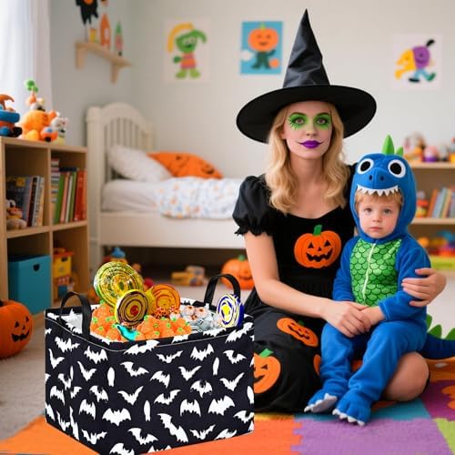 MAIZMZ Halloween Storage Basket Pumpkin Ghost Gift Basket - Image 2