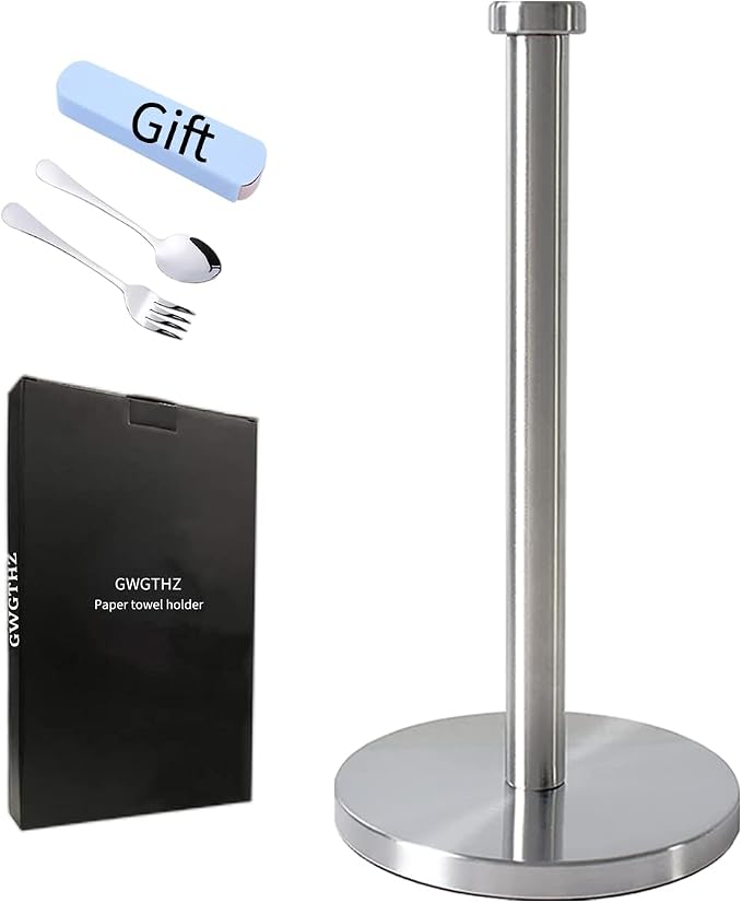 Silver Standing Paper Towel Holder by GWGTHZ