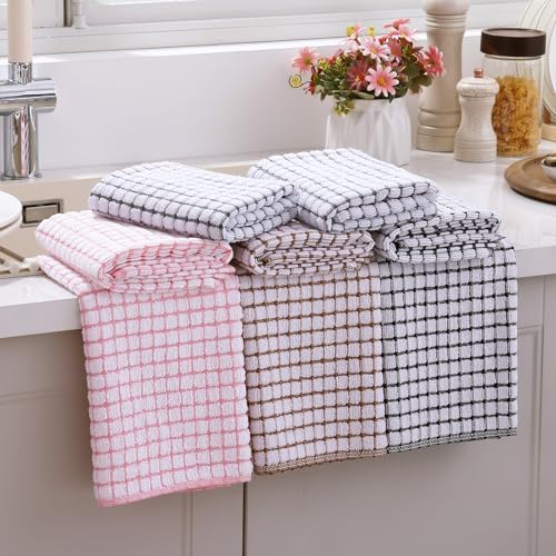Mordimy Cotton 8 Pack Terry Kitchen Towels, 16 x 25 Inches - Image 2