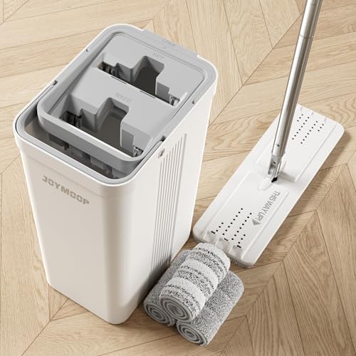 JOYMOOP Mop and Bucket Set for Home and Commercial Use, Flat Mop System by JOYMOOP