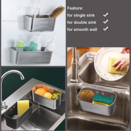 Stainless Steel Sink Strainer Kitchen Food Catcher Sink Strainer Basket - Image 3