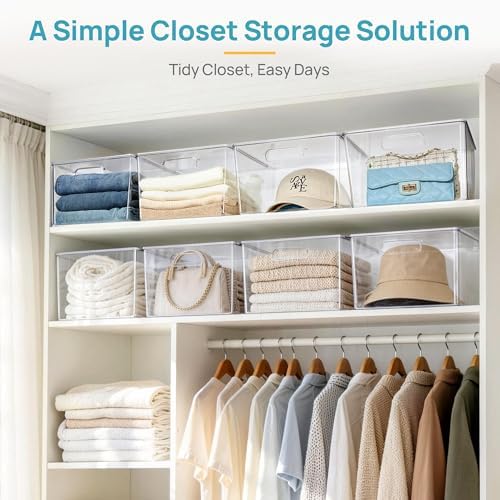 Vtopmart 8 Pack Extra Large Clear Stackable Storage Bins - Image 7