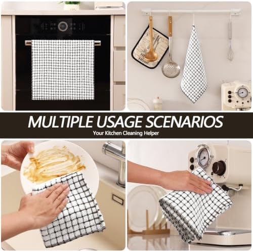 Homaxy Kitchen Towels and Dishcloths Set, Dark Brown - Image 6