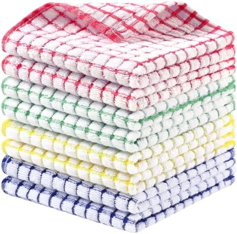 Homaxy 8 Pack Terry Kitchen Dish Cloths by Homaxy