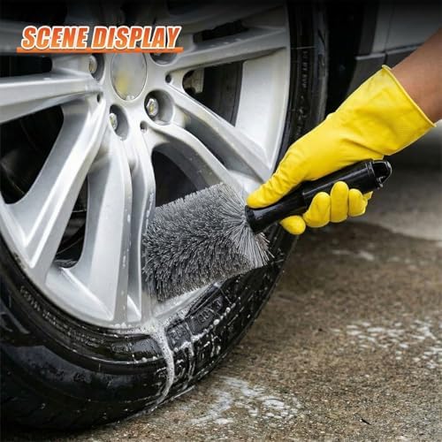 Car Wheel & Tire Wash Brush, Anti Scratch Car Tire Cleaning Brush - Image 6